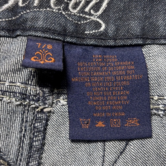 Dereon vintage dark wash jeans mid rise y2k style denim women’s 7/8 - Picture 11 of 15